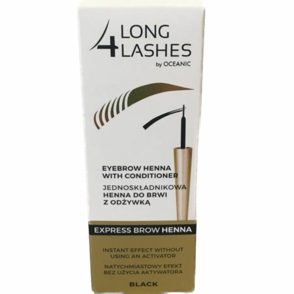 Long 4 Lashes Henné Sopracciglia Black 6 ml